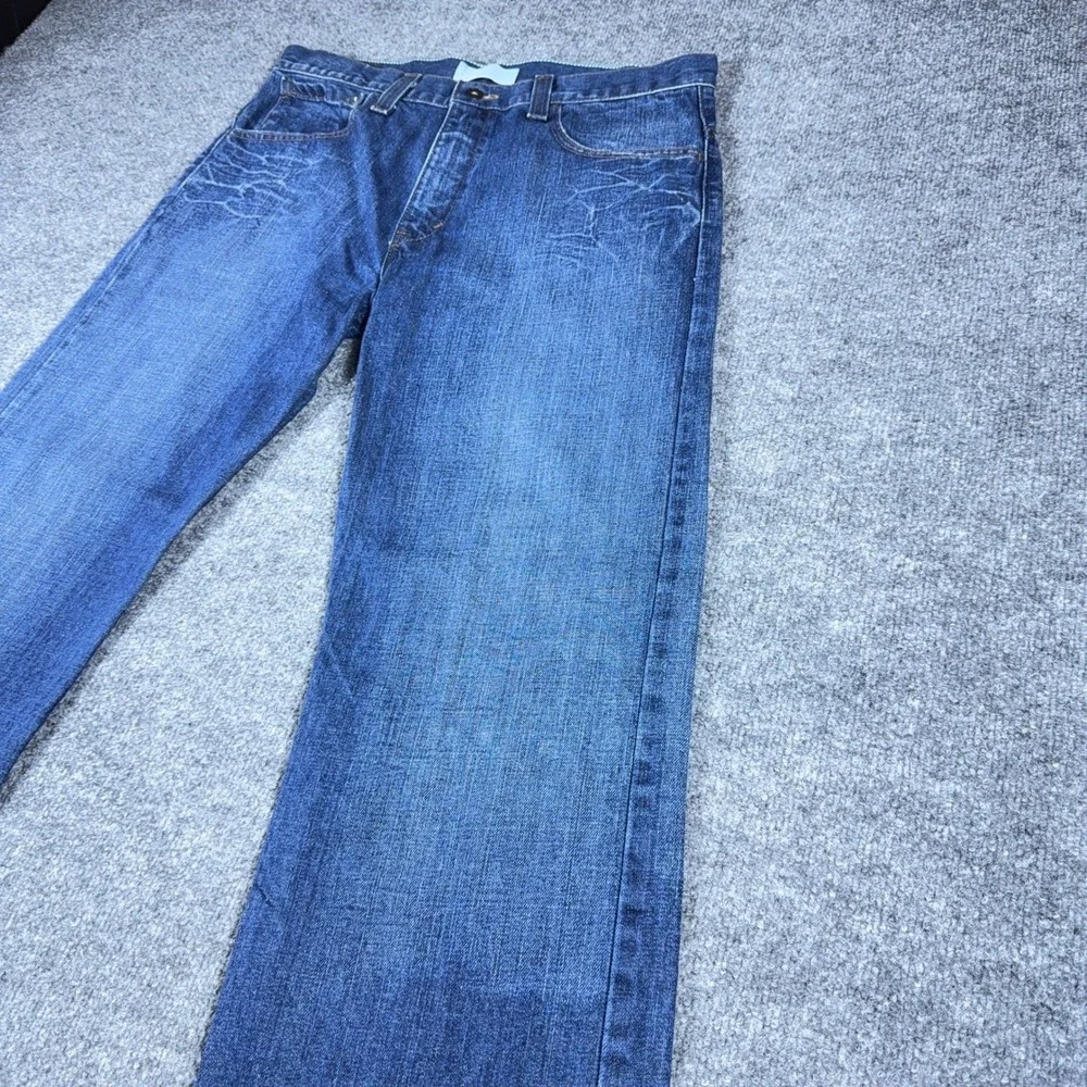 Levis SilverTab Mens Straight Leg Jeans Medium Wash Blue Denim 247M Tag 35 Waist
